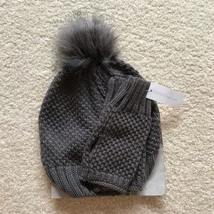 NWT New York and Company Grey Beanie and Gloves